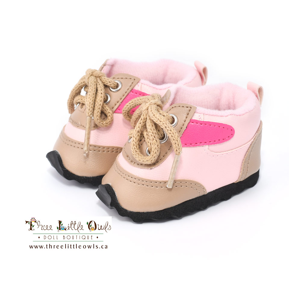 Pink and Brown Hiking Boot – Three Little Owls Doll Boutique